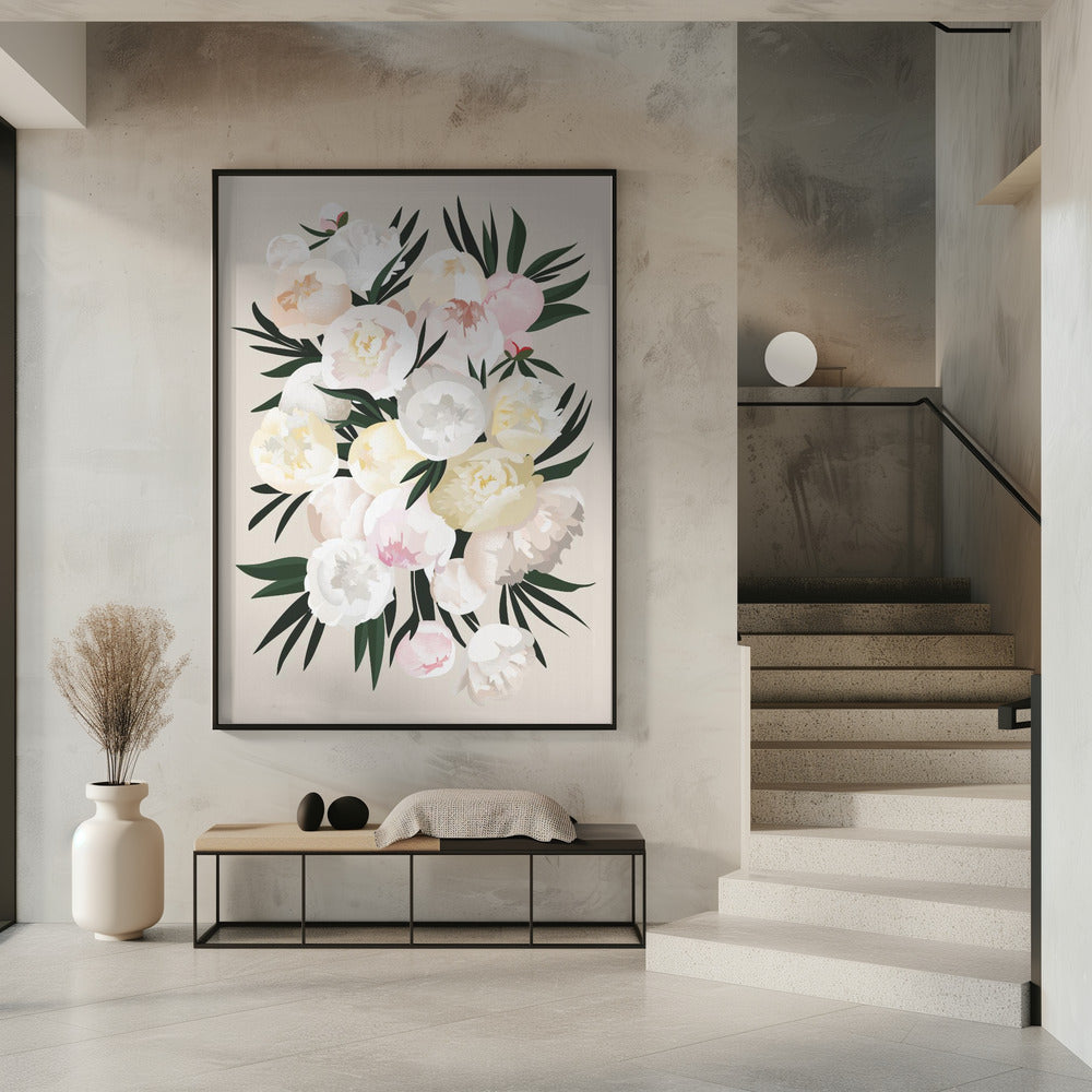 Dara bouquet in beige Poster